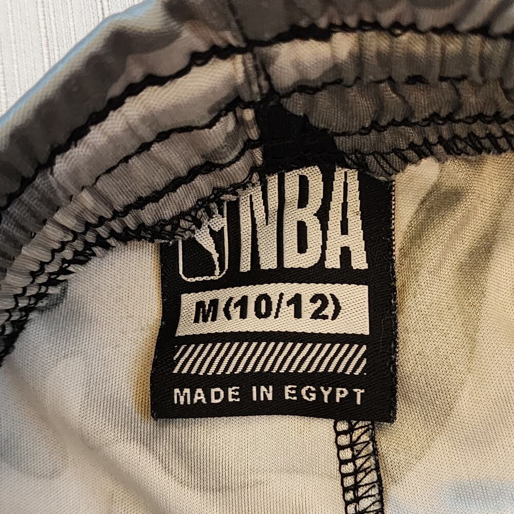 NBA Boys Basketball Shorts Size M 10/12 Black Gray Camo Athletic Drawstring - Picture 6 of 11
